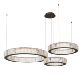 suspended led chandelier rings metallic d40+60+80 bertolda horizontal