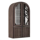 the cabinet with glasses is classic