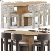 Lucy Chair - Ditre Italia and Glide Dining Table