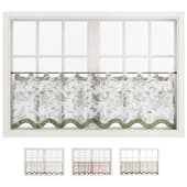 short cafe curtains with a wavy edge