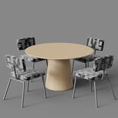 volan veneer+krab dining group from mano factory