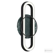 Loop Brass and Marble Wall Lamp