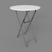 table leader 9, d80cm, white, black