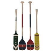 Decorative painted oars.