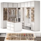 dressing room with island
