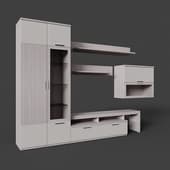 rimini white living room set with tv seat (4), 217.8 cm