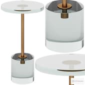 John Richard Brass And Acrylic Martini Side Table Short