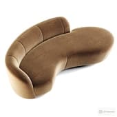 Curved Mohair Sofa