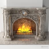the fireplace is classic