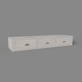 shelf with drawers, large, art. 372, 1400x220x390, beige