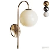 e27 mb3167 gold-colored wall lamp with white ball