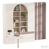 a shelving cabinet with a workplace for a children's room 5