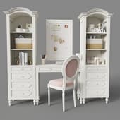 set of furniture for study bellina 105428 hwht