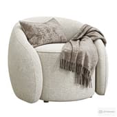 Flair Aelia Boucle Teddy Accent Swivel Chair
