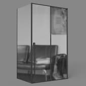 shower corner allen brau fantasy 120x80 3 11006 31 + 3 11012 31 black matte