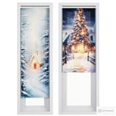 New Year's theme roller blind