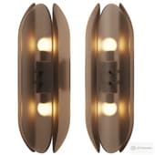 Pair of Grey Murano Glass Wall Sconces