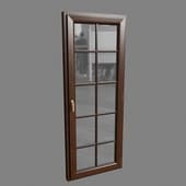 window in a brown frame, 2500 x 900