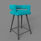 mars chair semi-amber black, turquoise