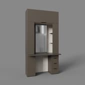 soho graphite dressing table with mirror section