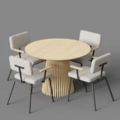 volan wood+krab dining group from mano factory 1