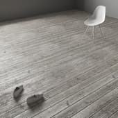 unpainted floor board