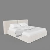 double bed hub soft 180 cm (cappuccino, tweed)