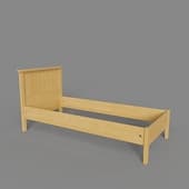 bed 90 low (without a mattress grid 90x200), 385bp+l+bd, 1020 x 1000h x 2110