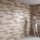 Colored brick wall