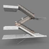 Classic Marble Copper Stairs