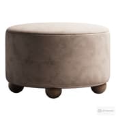 Wren Sherpa Ottoman Chocolate