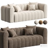 Modern Velvet Upholstered Sofa 3-Seater Sofa Luxury Sofa Solid Wood Frame