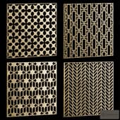 set of square decorative panels 7