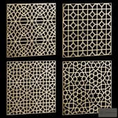 a set of square decorative panels 19