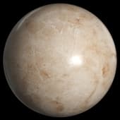 Large Round Side Orange Marble