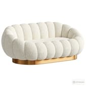 Modern white curved sofa