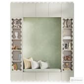 custom-made children's room cabinet with wavy facades