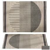 Angus Black White Geometric Area Rug