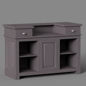 a bar counter with a 160x107 cm pine tabletop in a classic style