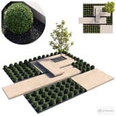 Modern Courtyard 01 | ChaosScatter | PBR