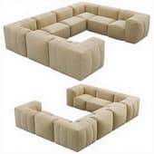 Restoration Hardware Preconfigured Fulham Upholstered U-Sofa Sectional